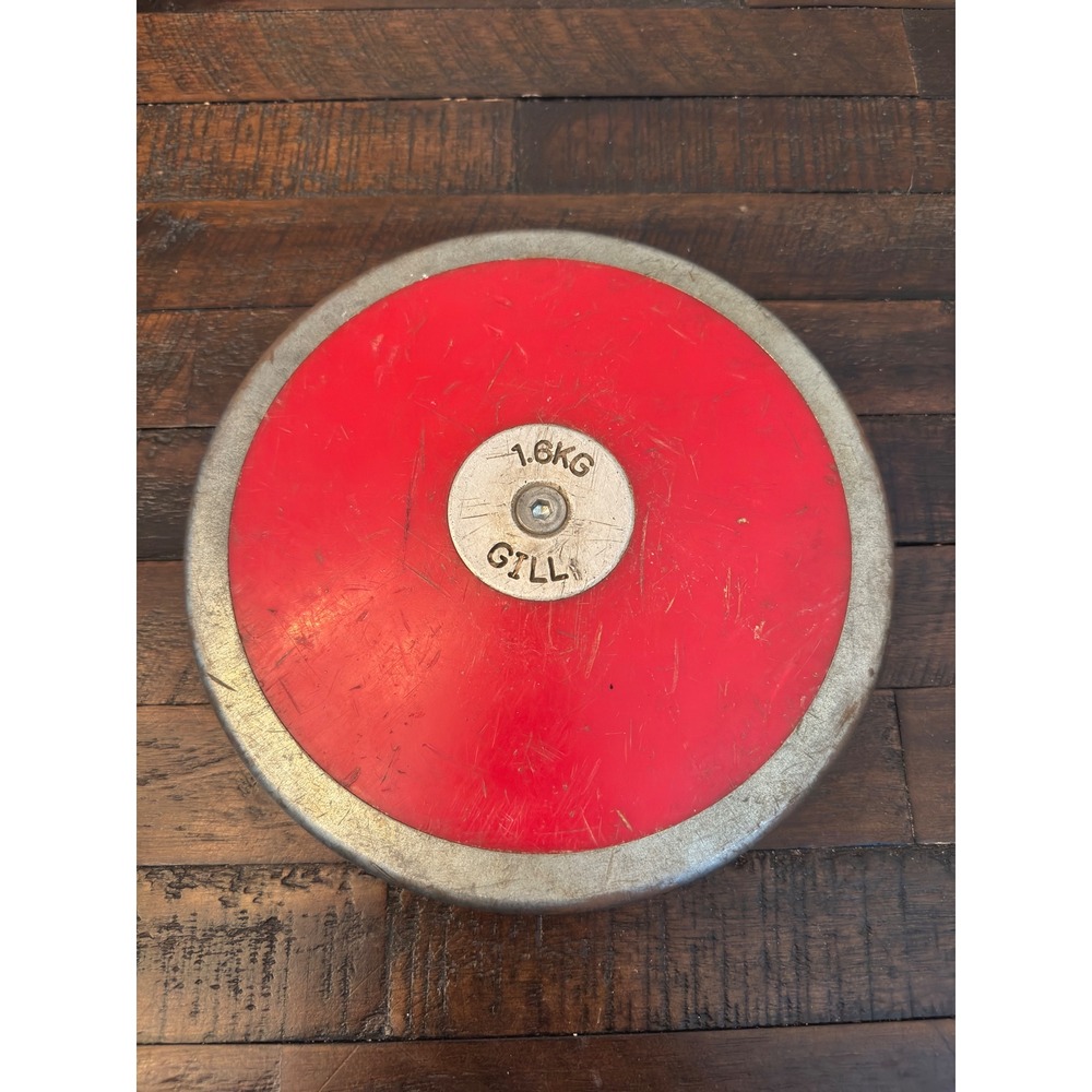 Gill Athletics 1.6kg Discus Track and Field Red Steel Rim Throwing Weight